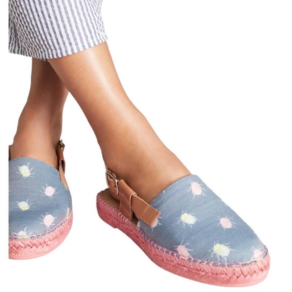 Stylish Blue and Pink Espadrilles